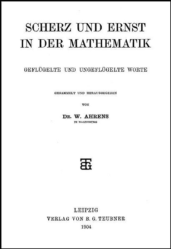 Scherz und Ernst in der Mathematik