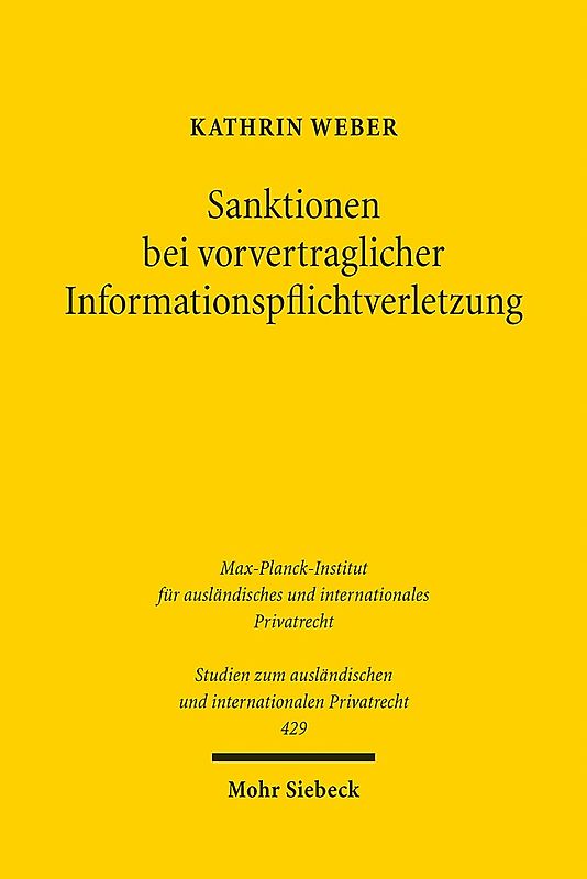 Sanktionen bei vorvertraglicher Informationspflichtverletzung