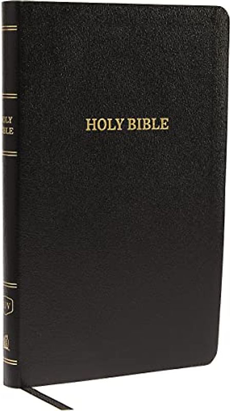 KJV Holy Bible: Thinline with Cross References, Black Bonded Leather, Red Letter, Comfort Print: King James Version