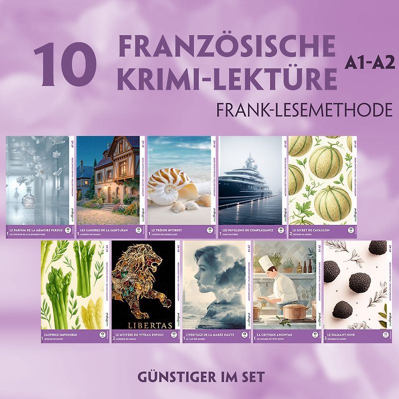 10 Französische Krimi-Lektüre A1-A2 (10 Bücher + Audio-Online)