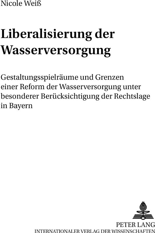 Liberalisierung der Wasserversorgung