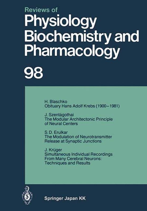 Reviews of Physiology, Biochemistry and Pharmacology