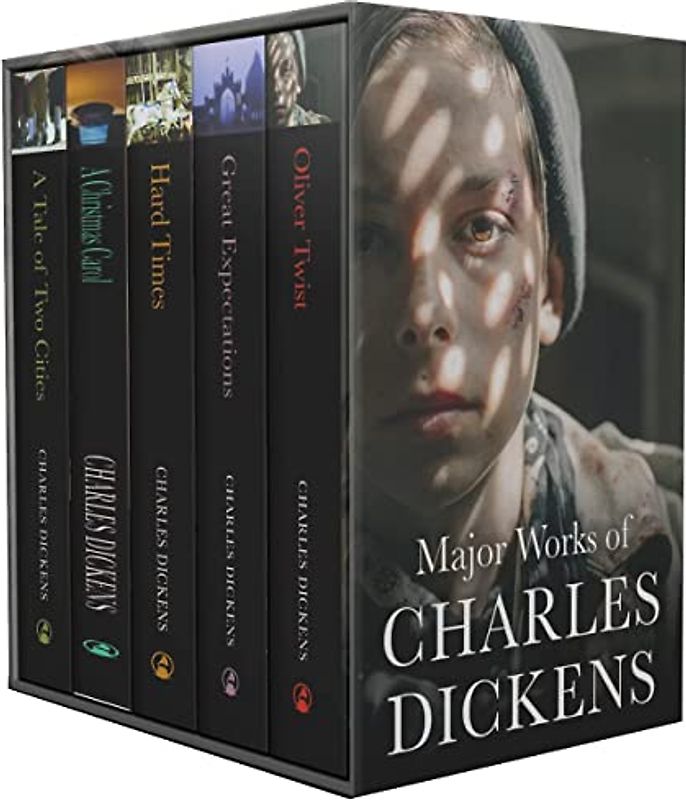 Major Works of Charles Dickens 5 Books Collection Boxed Set (Great Expectations, A Tale of Two Cities, A Christmas Carol, Hard Times & Oliver Twist)
