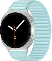 Samsung Galaxy Watch8 40 mm aluminium kast silver op Fabric Band M/L mint [Wi-Fi + 4G]