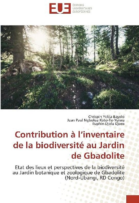 Contribution à l'inventaire de la biodiversité au Jardin de Gbadolite