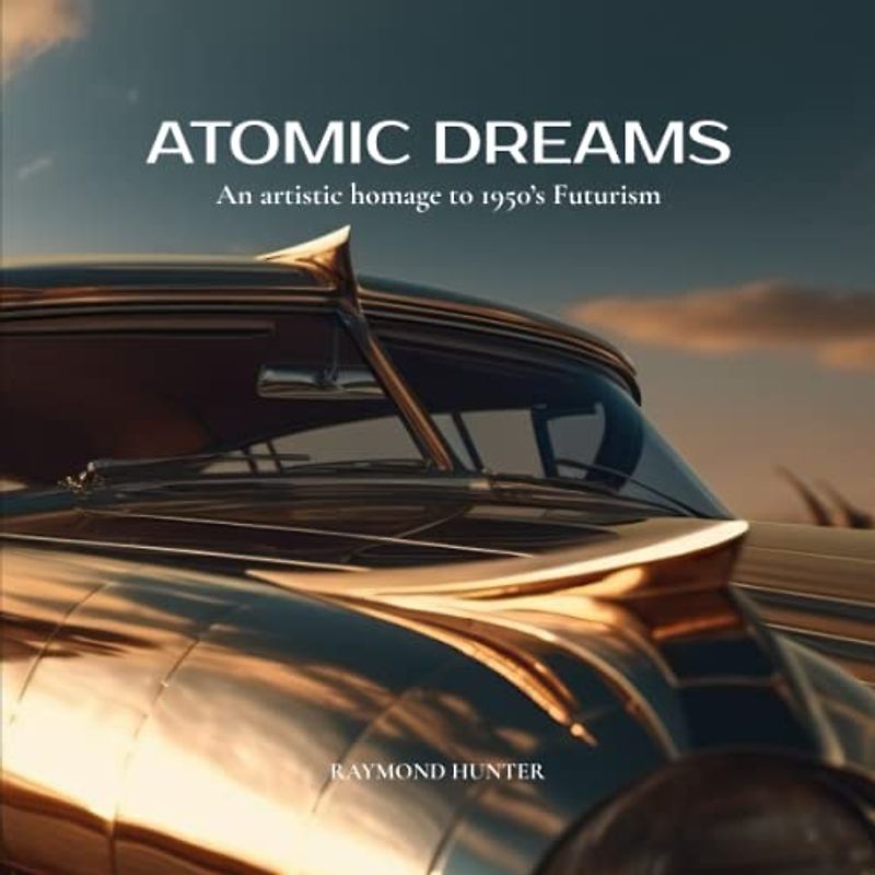 Atomic Dreams An artistic homage to 1950s futurism: Transport yourself back to the 1950s, where classic cars and glamorous women reigned supreme, a time as imagined by AI.