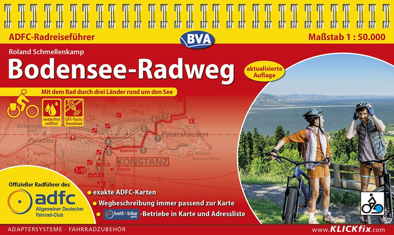 BVA ADFC Radreiseführer Bodensee-Radweg