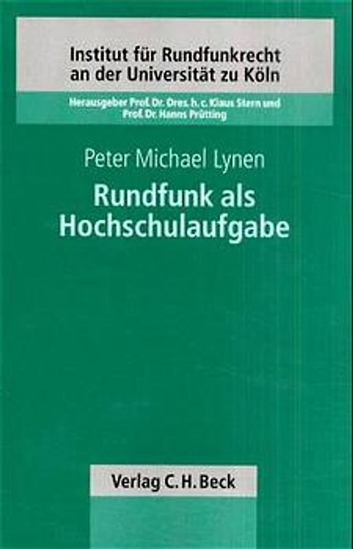 Rundfunk als Hochschulaufgabe