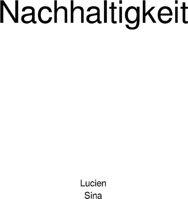Nachhaltigkeit