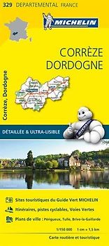 Carte Corrèze, Dordogne Michelin