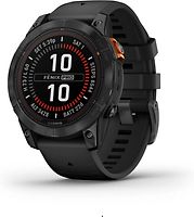 Garmin Fenix 7 Pro 47mm schiefergrau mit Silikonarmband schwarz [Wi-Fi, Solar Edition]
