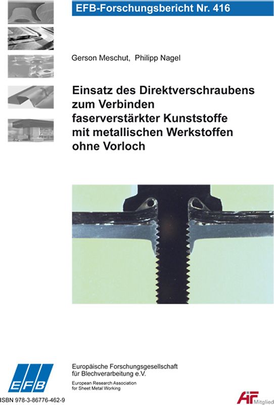 Einsatz des Direktverschraubens zum Verbinden faserverstärkter Kunststoffe mit metallischen Werkstoffen ohne Vorloch