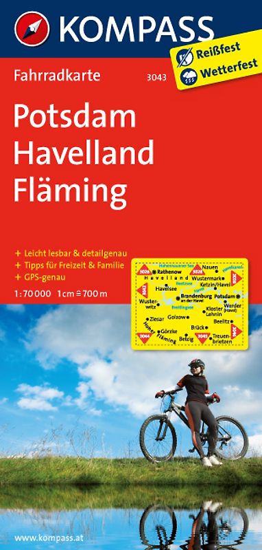 KOMPASS Fahrradkarte Potsdam, Havelland, Fläming