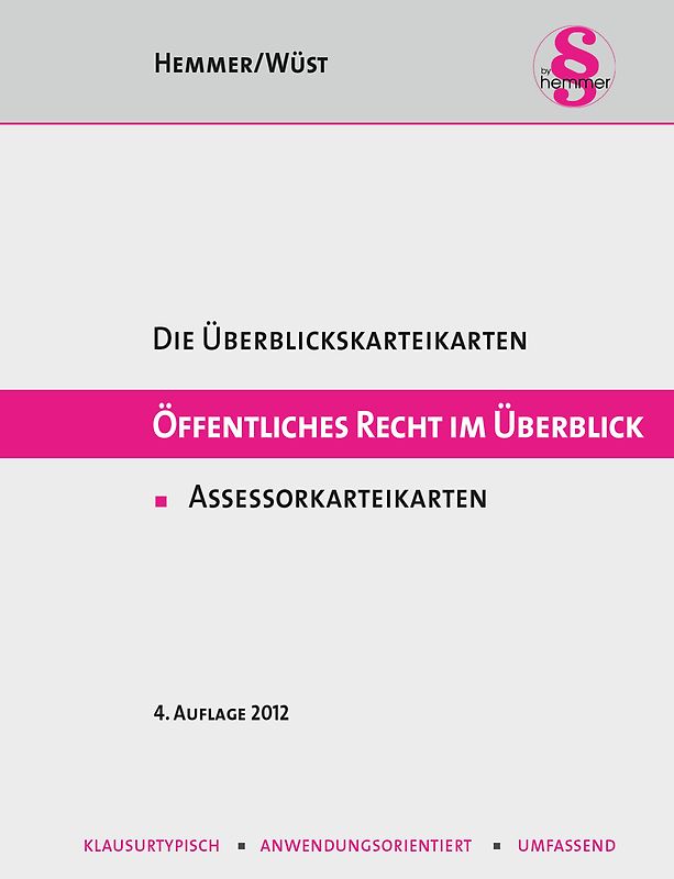 Assessor Karteikarten Öffentliches Recht im Überblick