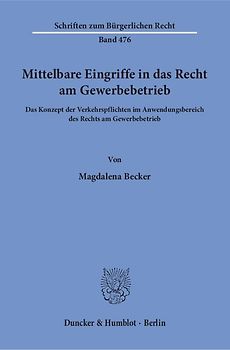 Mittelbare Eingriffe in das Recht am Gewerbebetrieb.