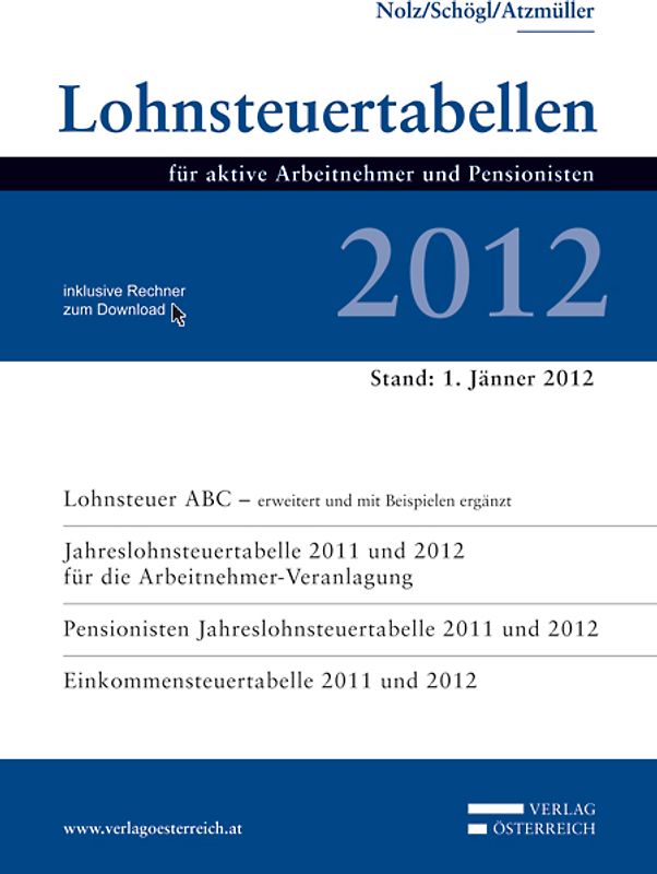 Lohnsteuertabellen 2012 inklusive Rechner zum Download