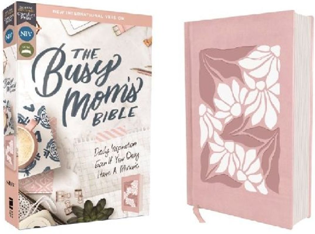 Niv, the Busy Mom's Bible, Leathersoft Over Board, Pink, Red Letter, Comfort Print