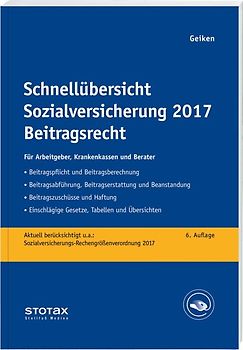 Schnellübersicht Sozialversicherung 2017 Beitragsrecht