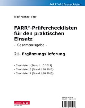 FARR Prüferchecklisten für den praktischen Einsatz