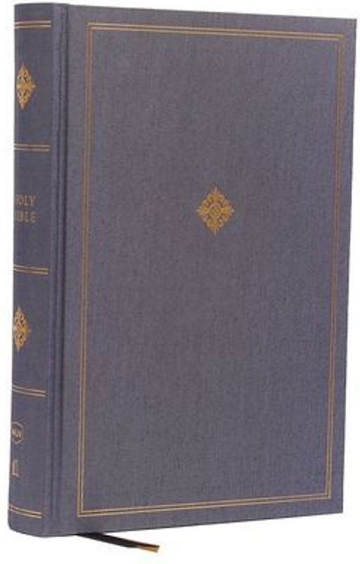 NKJV, Single-Column Wide-Margin Reference Bible, Cloth over Board, Red Letter, Comfort Print