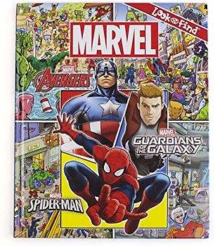 Marvel - Avengers, Guardians of the Galaxy, and Spider-man Look and Find Activity Book - Characters from Avengers Endgame Included - PI Kids (Marvel Guardians of the Galaxie)