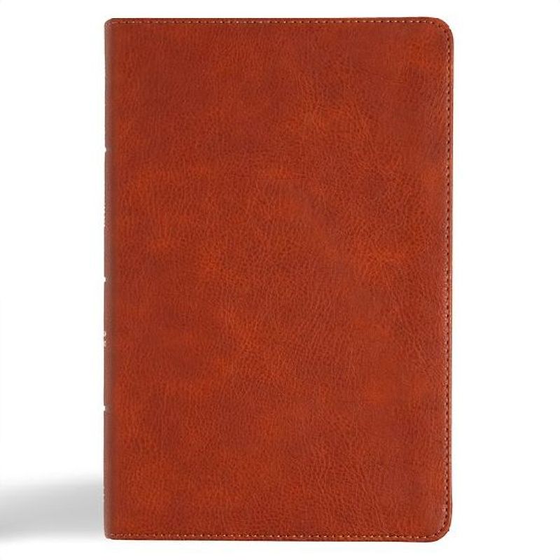 CSB Large Print Personal Size Reference Bible, Digital Study Edition, Burnt Sienna Leathertouch