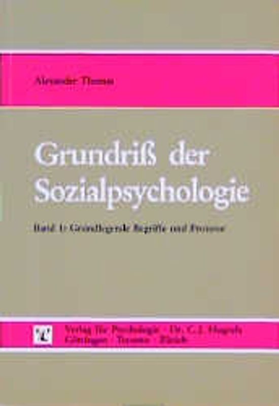 Grundriss der Sozialpsychologie
