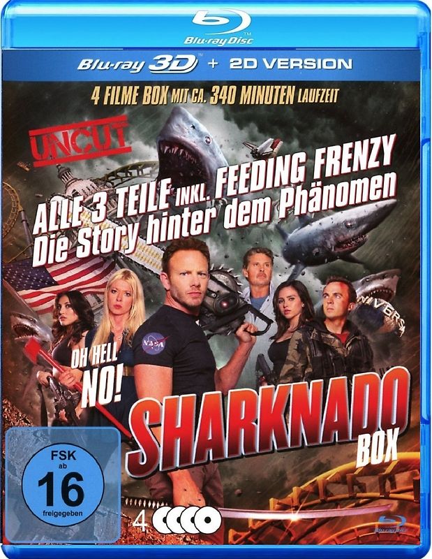 Sharknado Box: Alle 3 Teile inkl. Feeding Frenzy - Die Story hinter dem Phänomen 3D [4 Discs, inkl. 2D Version] 3D Blu-ray Disc