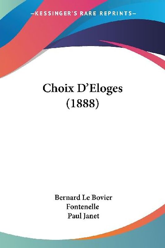 Choix D'Eloges (1888)