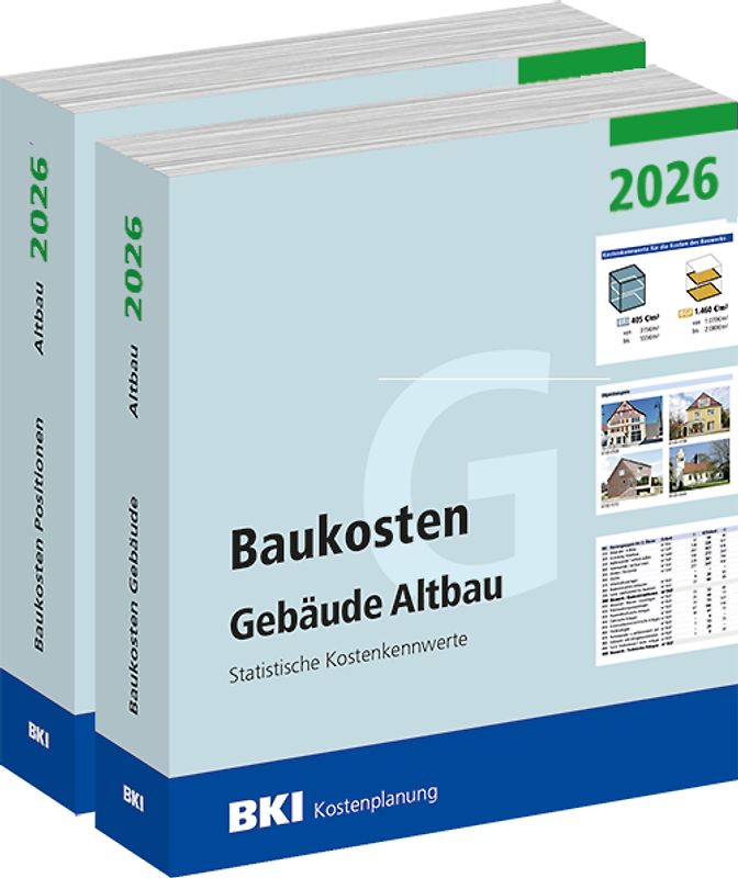 BKI Baukosten Gebäude + Positionen Altbau 2026