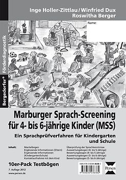 Marburger-Sprach-Screening - Testbögen. Ein Sprachprüfverfahren für Kindergarten & Schule (1. Klasse/Vorschule)