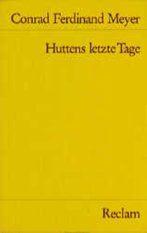 Huttens letzte Tage