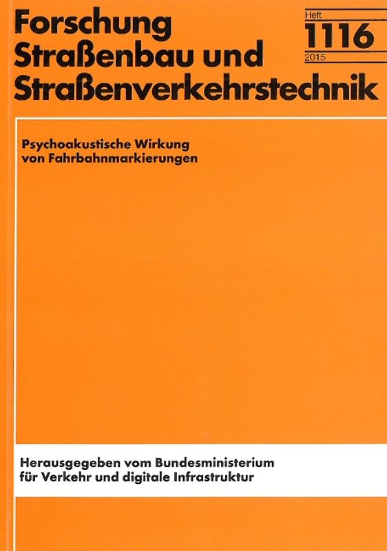 Psychoakustische Wirkung von Fahrbahnmarkierungen