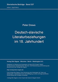 Deutsch-slavische Literaturbeziehungen im 18. Jahrhundert
