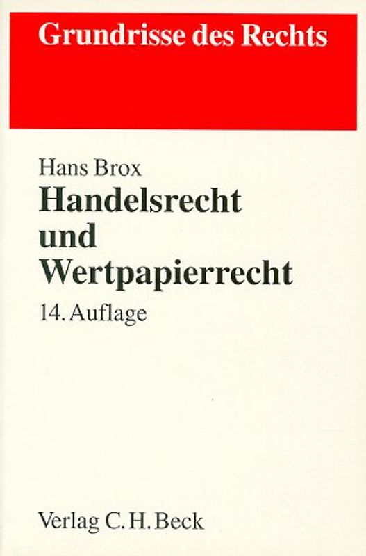 Handelsrecht und Wertpapierrecht