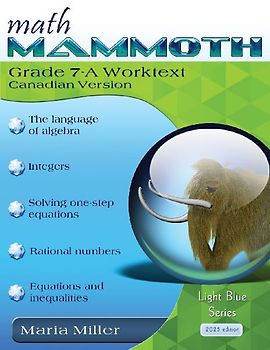Math Mammoth Grade 7-A Worktext, Canadian Version