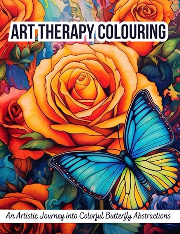 Art Therapy Colouring: An Artistic Journey into Colorful Butterfly Abstractions