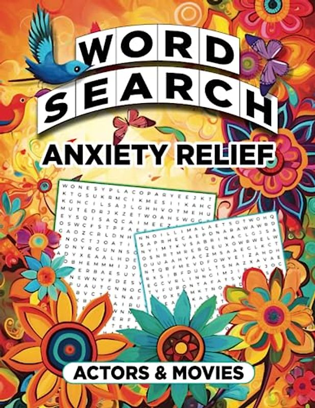 Word Search Puzzles Anxiety Relief: Actors and Movies Word Search puzzle book for Adults and Teens