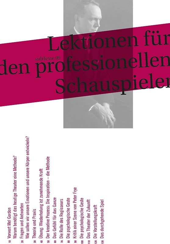 Lektionen für den professionellen Schauspieler
