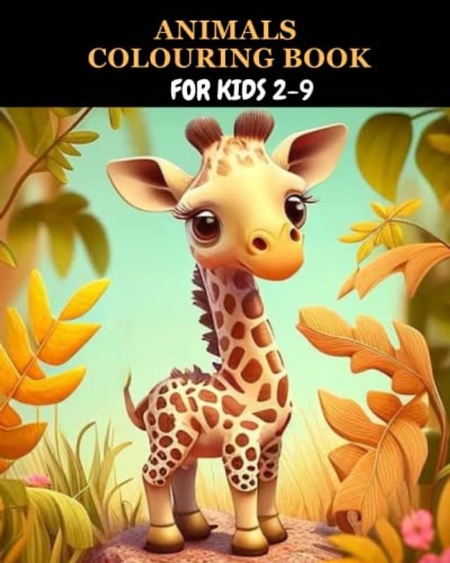 ANIMALS COLOURING BOOK FOR KIDS (2-9years)