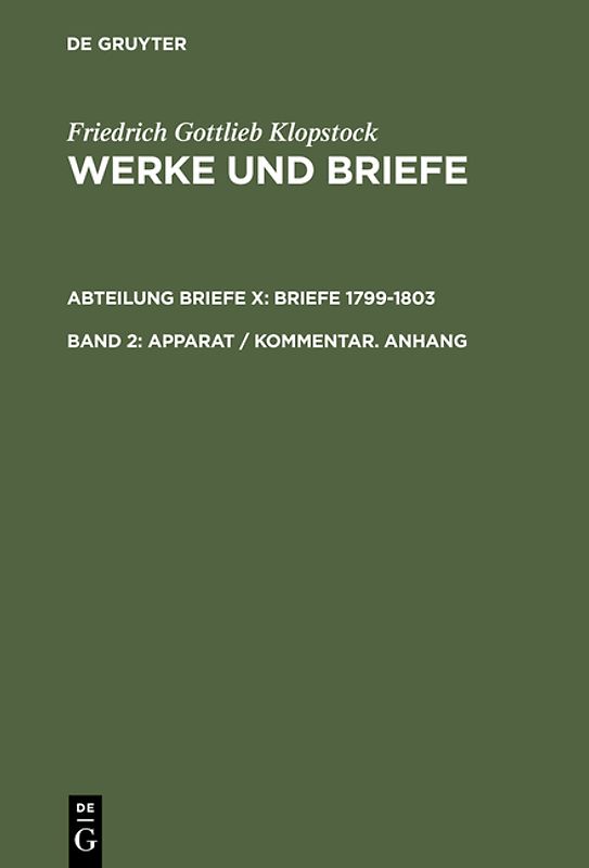 Apparat / Kommentar. Anhang