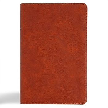 CSB Large Print Personal Size Reference Bible, Digital Study Edition, Burnt Sienna Leathertouch, Indexed