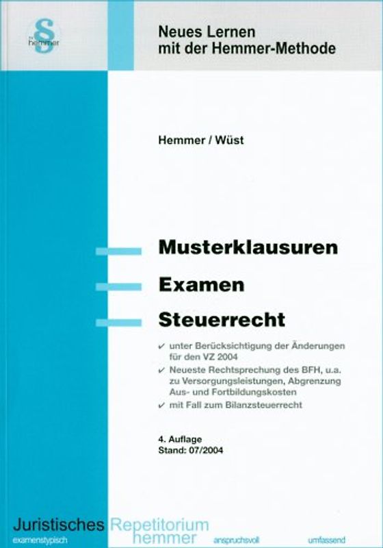 Musterklausuren für's Examen - Steuerrecht
