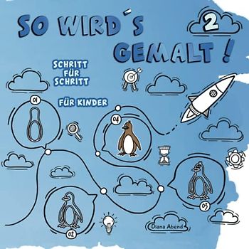 So wird's gemalt! Band 2 - Schritt für Schritt nachzeichnen: Die Schritt für Schritt Anleitung - Kreativität fördern, Räumliche und motorische Fähigkeiten stärken mit vielen lustigen Motiven