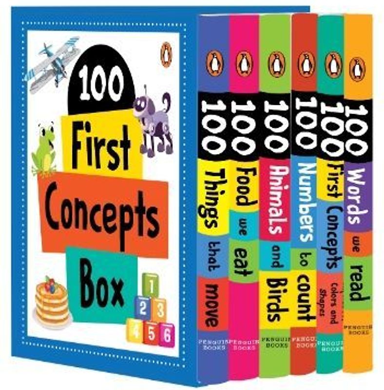 My First 100 Concept Board Book (6 Books Boxset)