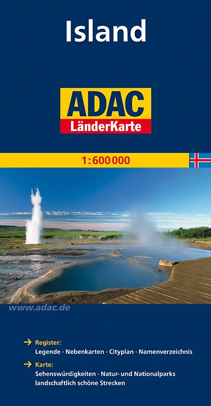 ADAC Länderkarte Island 1:600.000