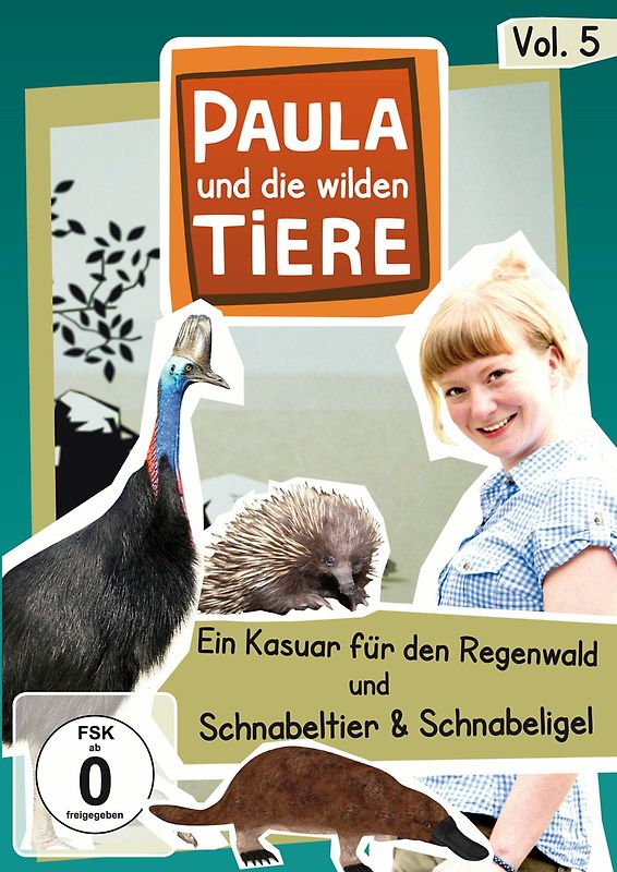 Paula und die wilden Tiere Vol. 5 - Ein Kasuar für den Regenwald/Schnabeltier & Schnabeligel DVD