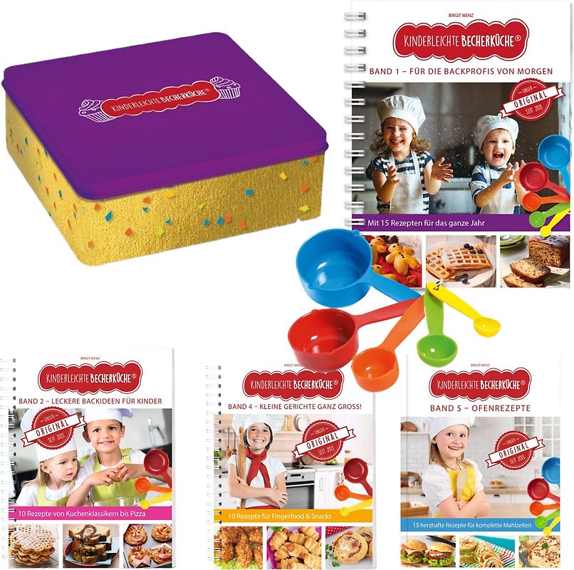 Kinderleichte Becherküche - Vorteilssammlung mit Band 1, 2, 4, 5 - Die Klassiker zum Backen und Kochen mit Kindern