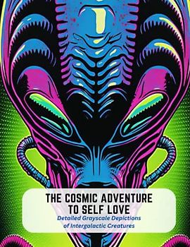 The Cosmic Adventure to Self Love: Detailed Grayscale Depictions of Intergalactic Creatures