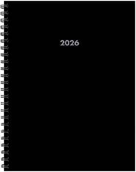 Basic Black 2026 8.5 X 11 Weekly Monthly Softcover Planner